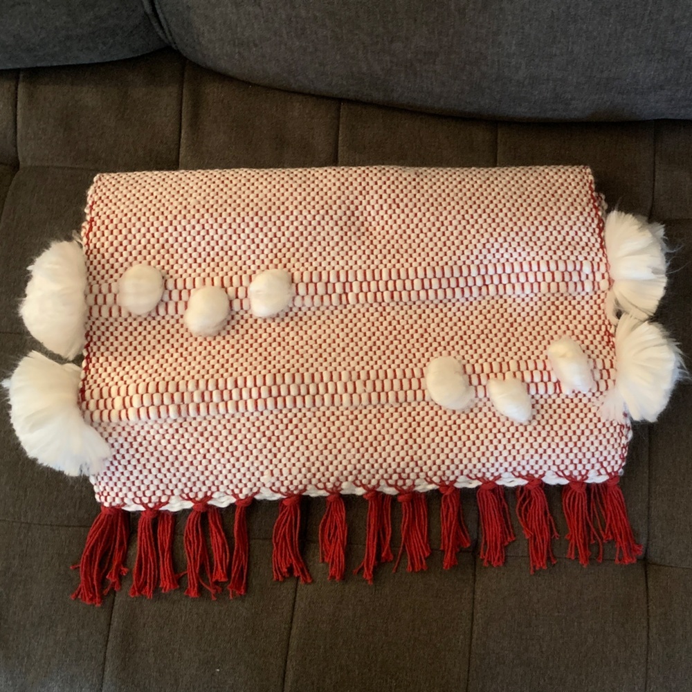 Opalhouse Red & White Table Runner